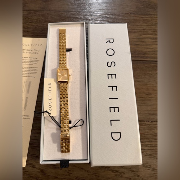 Rosefield Accessories - Rosefield Octagon  Gold Watch OCGSG-O82 Rectangular Face Stainless Steel New